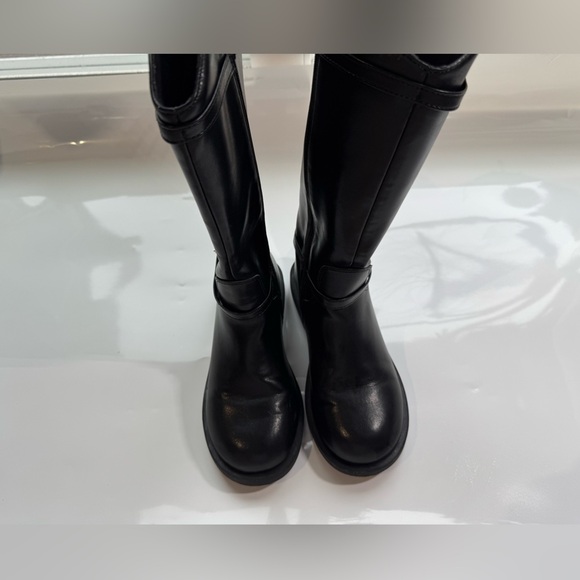 ZARA Kids Black Riding Boots with Buckle Detail | Size EU 32 (US 1 Youth) - Picture 8 of 9